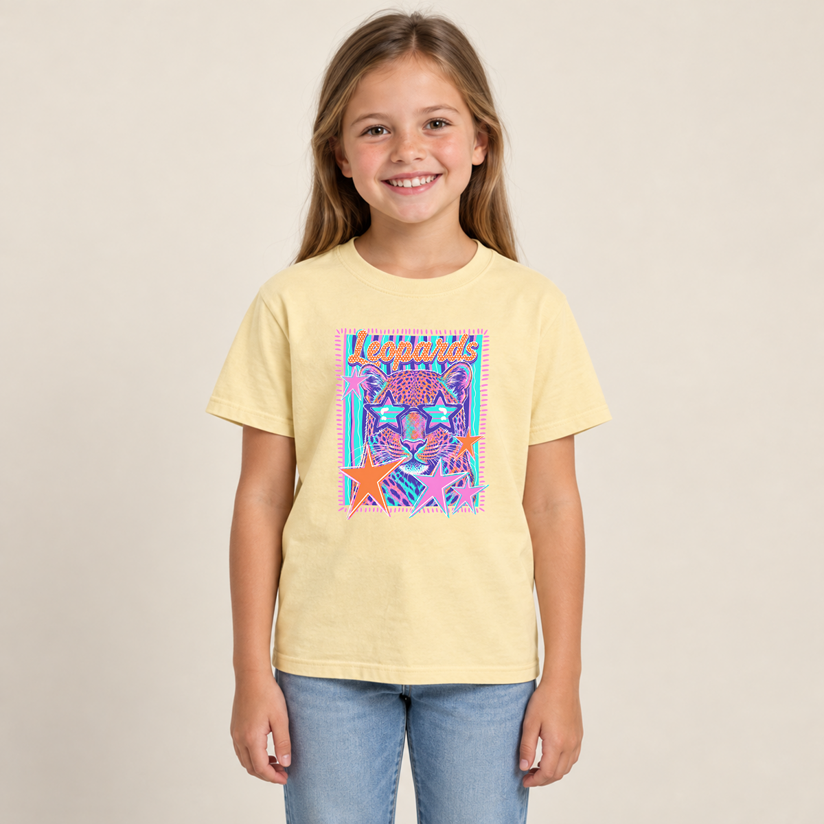 Meadowlark Leopards Bright Stars Youth | Comfort Colors Tee, Crewneck & Hoodie