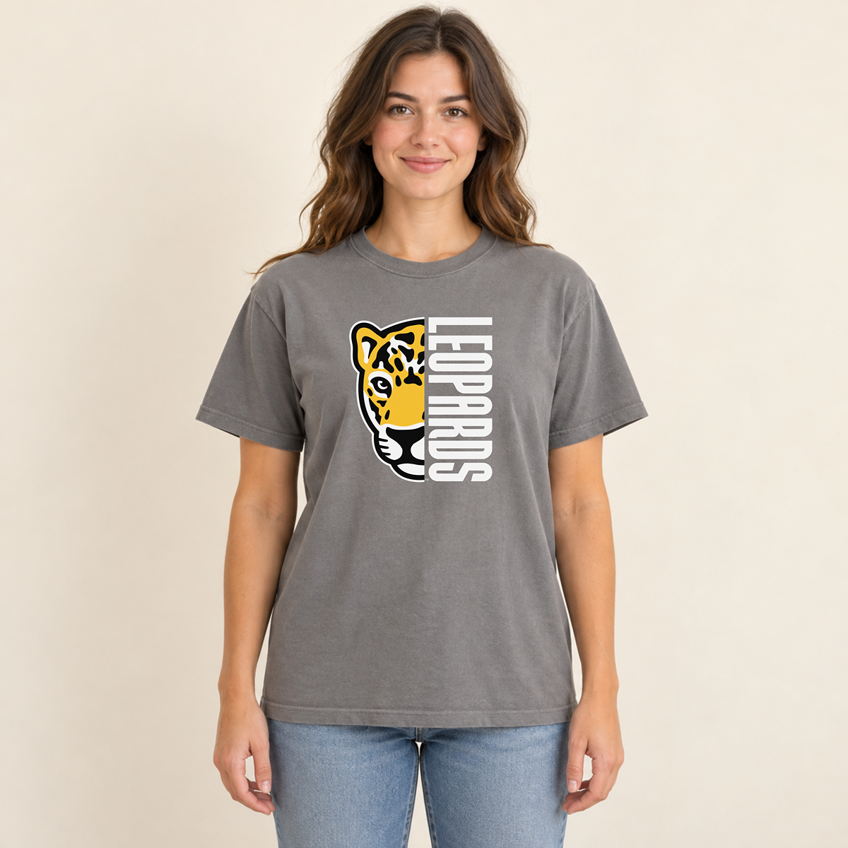Meadowlark Leopards Half Mascot Adult Unisex | T-Shirts, Crewneck & Hoodie