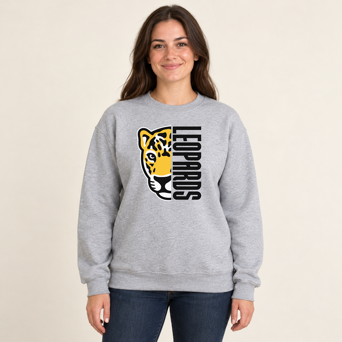 Meadowlark Leopards Half Mascot Adult Unisex | T-Shirts, Crewneck & Hoodie