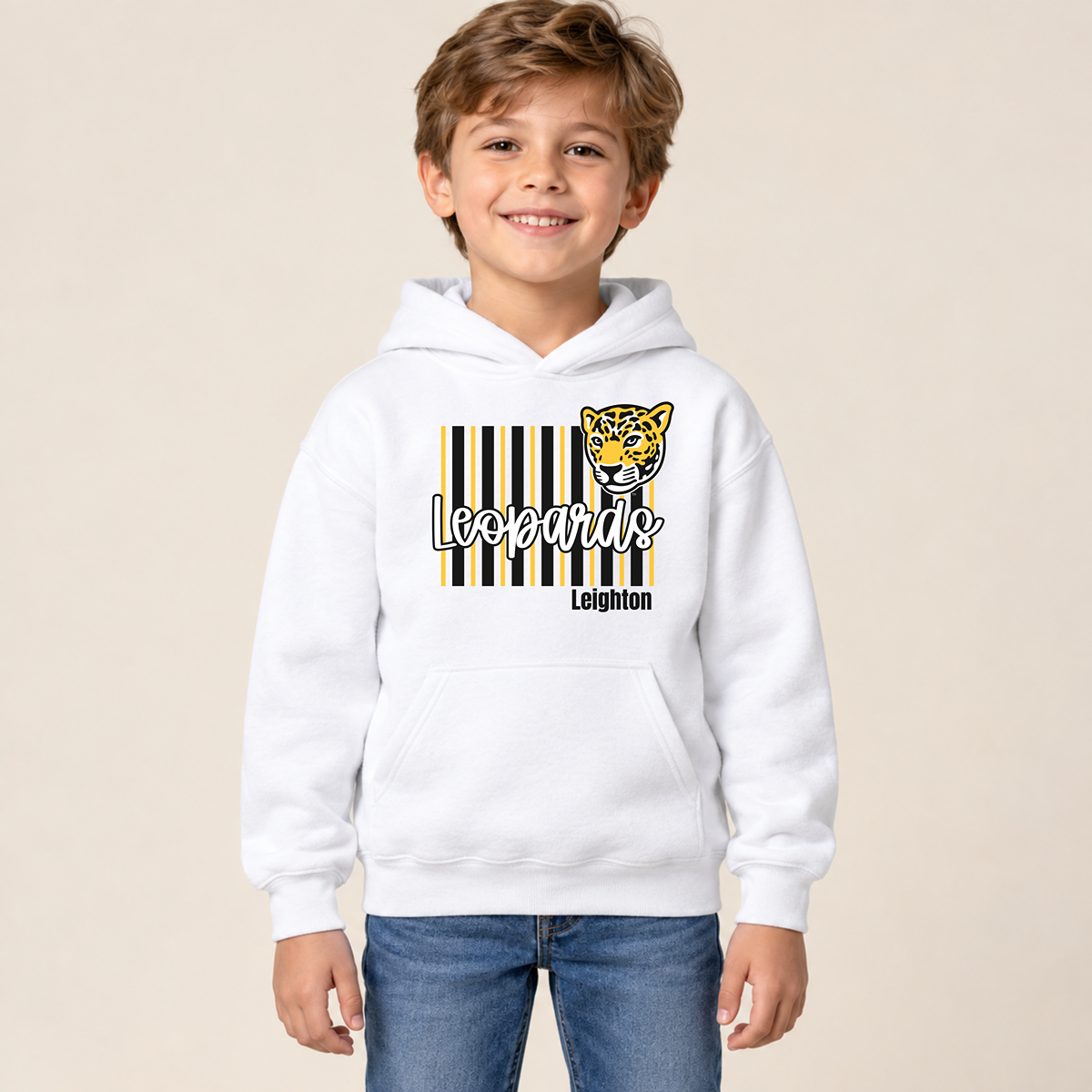 Personalized Meadowlark Leopards Stripes Youth | T-Shirts, Crewneck & Hoodie