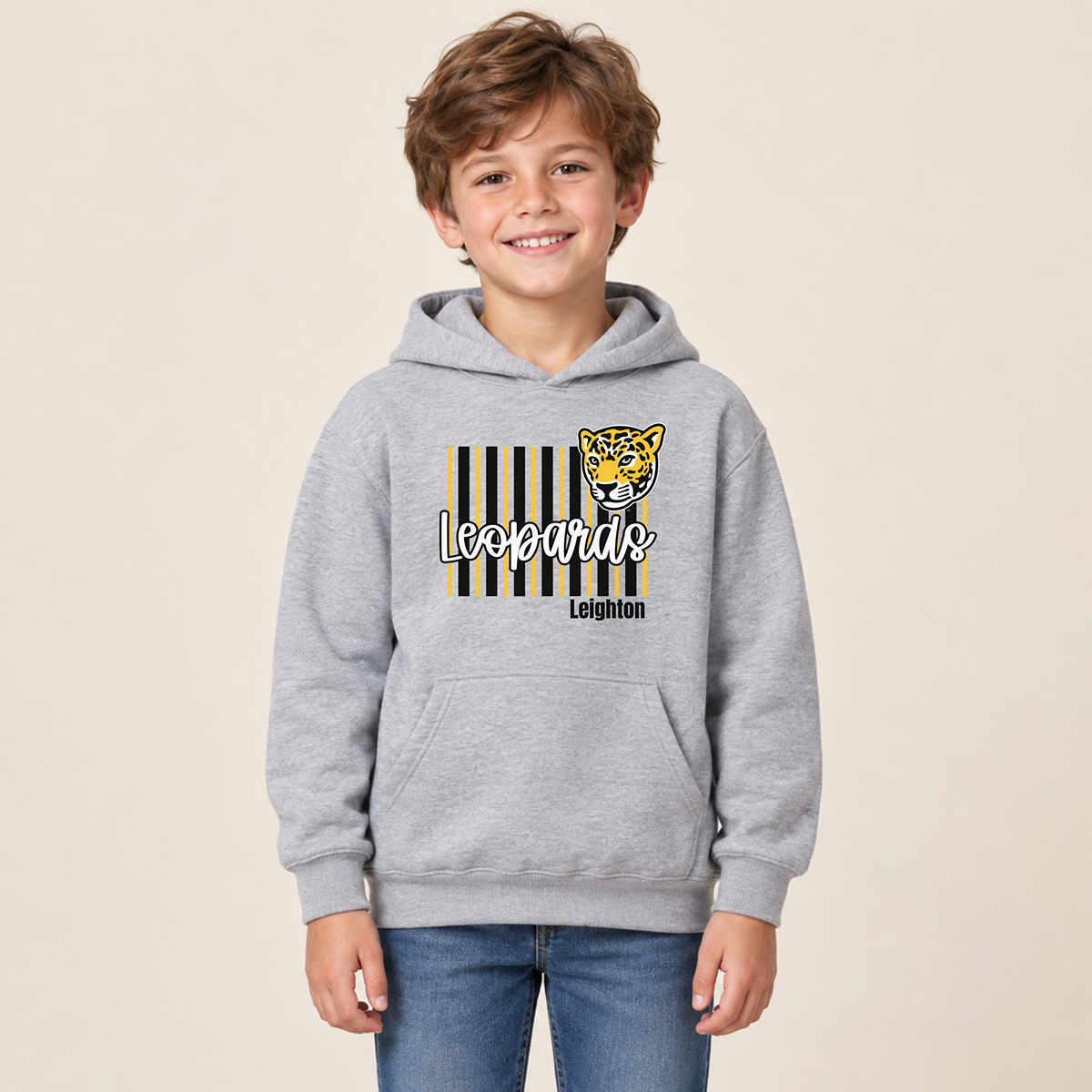 Personalized Meadowlark Leopards Stripes Youth | T-Shirts, Crewneck & Hoodie