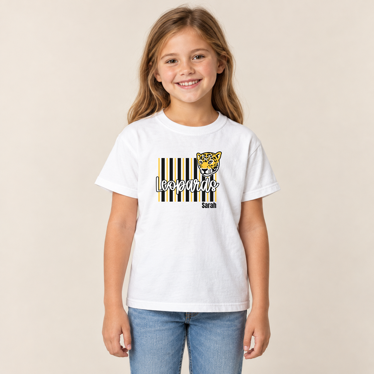 Personalized Meadowlark Leopards Stripes Youth | T-Shirts, Crewneck & Hoodie