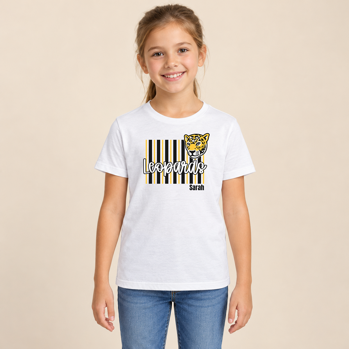 Personalized Meadowlark Leopards Stripes Youth | T-Shirts, Crewneck & Hoodie