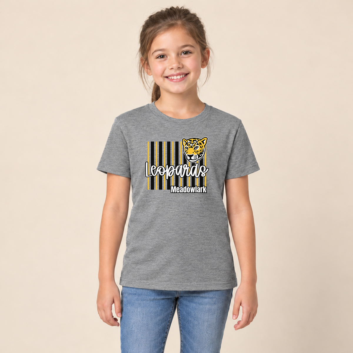 Personalized Meadowlark Leopards Stripes Youth | T-Shirts, Crewneck & Hoodie