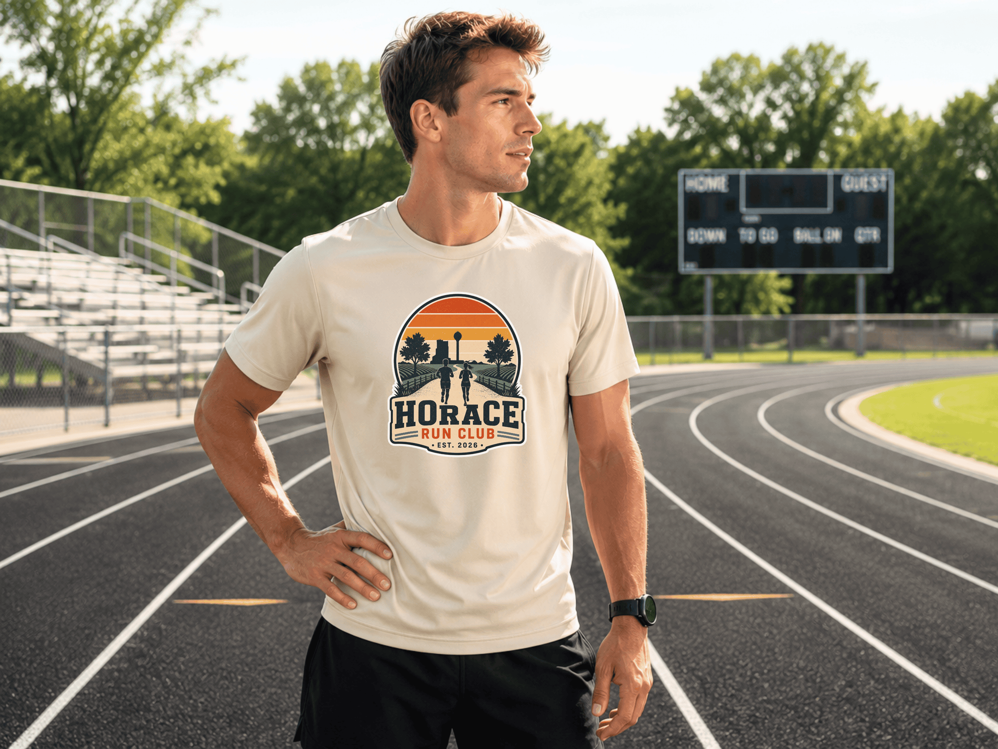 Horace Run Club Performance Tee | Moisture-Wicking Running Shirt