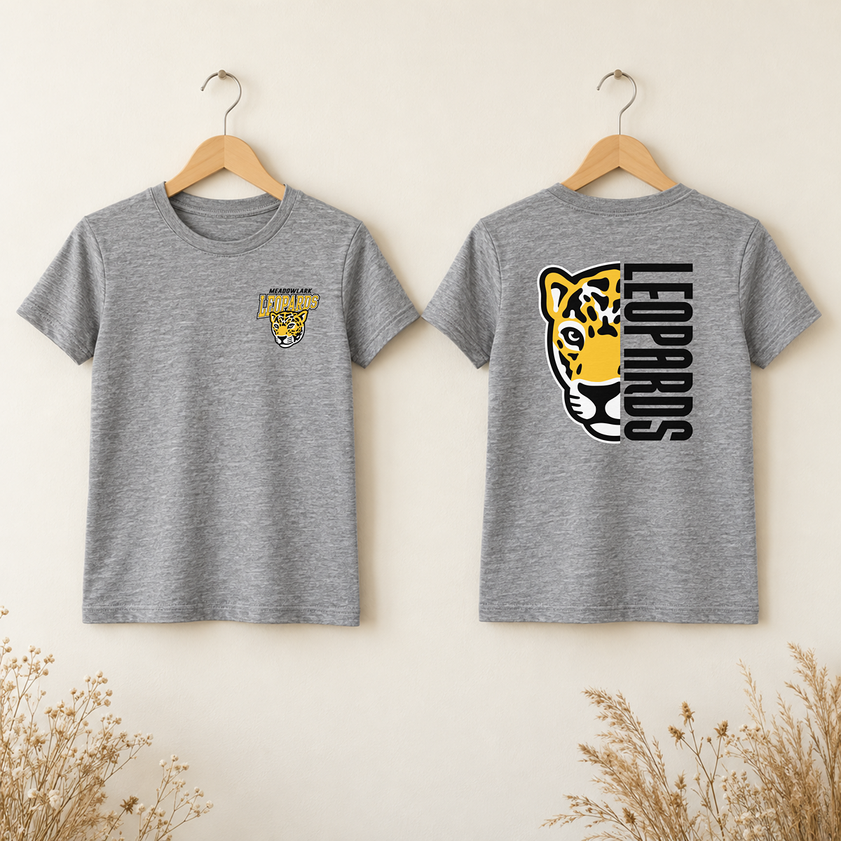 Meadowlark Leopards Youth Front & Back | T-Shirts, Crewneck & Hoodie