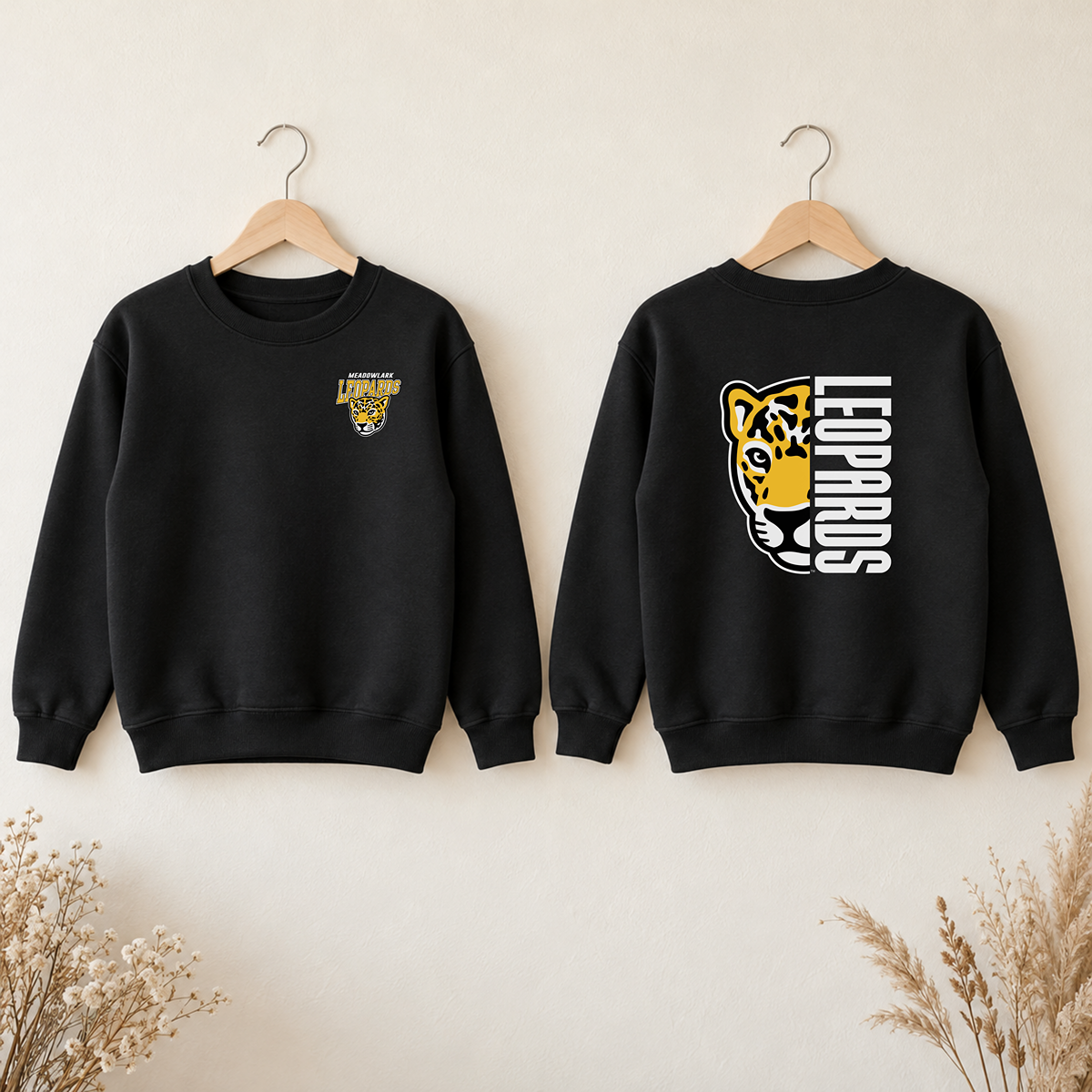 Meadowlark Leopards Youth Front & Back | T-Shirts, Crewneck & Hoodie