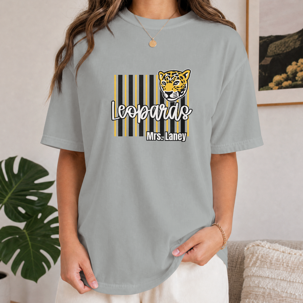 Personalized Leopards T-Shirt | Meadowlark School Spirit Tee