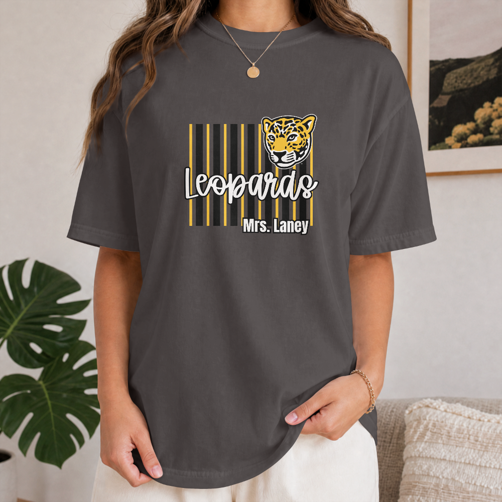 Personalized Leopards T-Shirt | Meadowlark School Spirit Tee