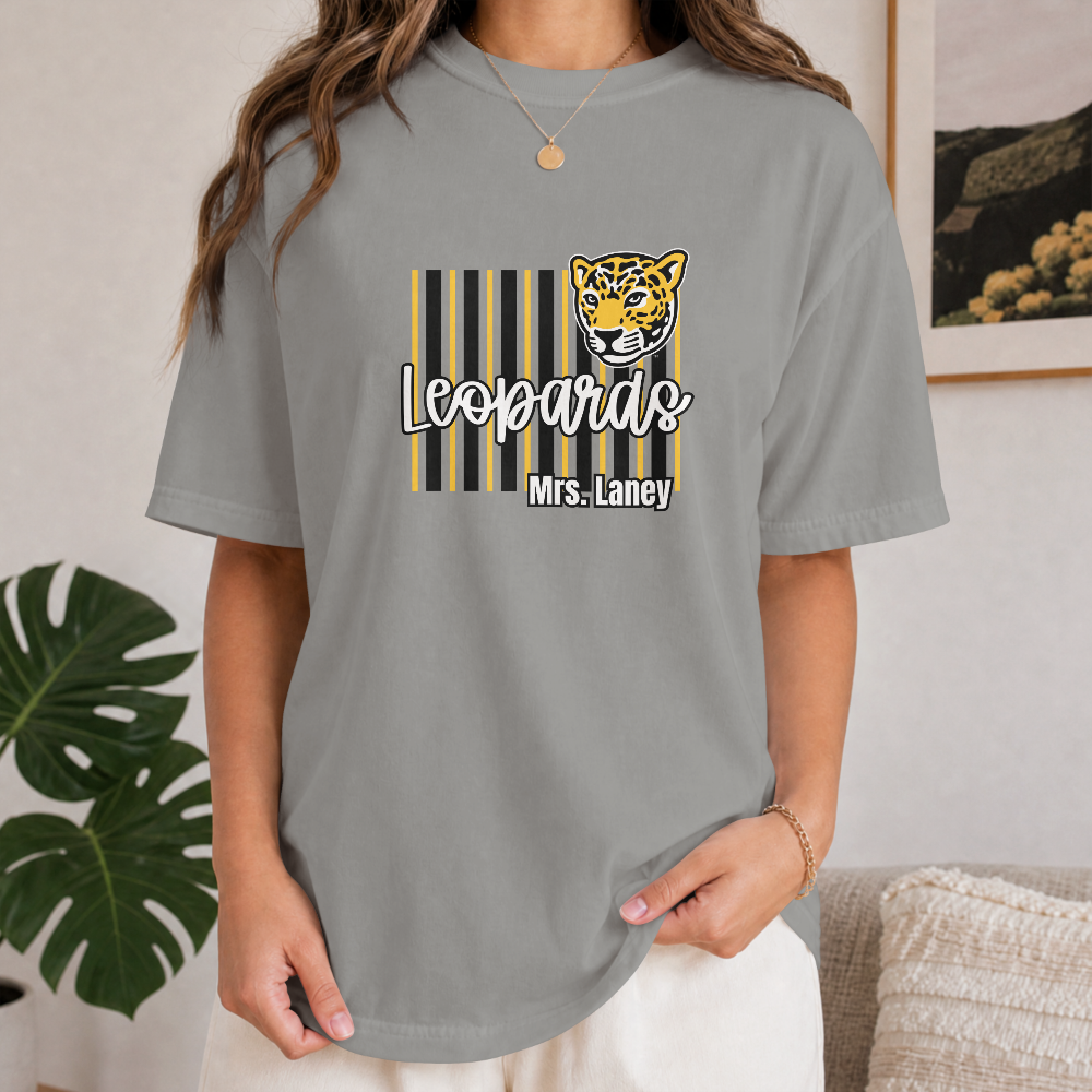 Personalized Leopards T-Shirt | Meadowlark School Spirit Tee