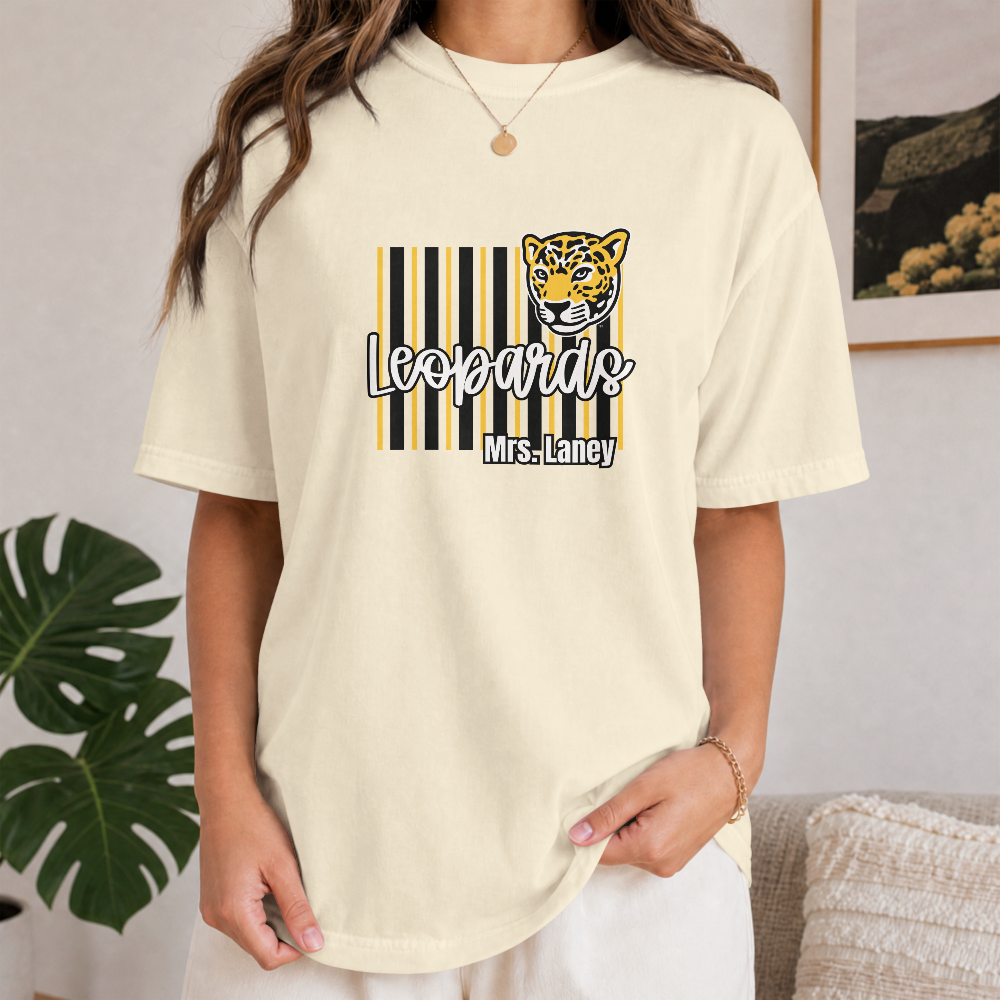 Personalized Leopards T-Shirt | Meadowlark School Spirit Tee