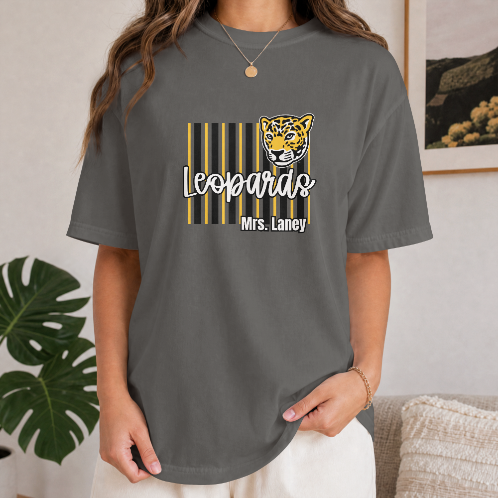 Personalized Leopards T-Shirt | Meadowlark School Spirit Tee