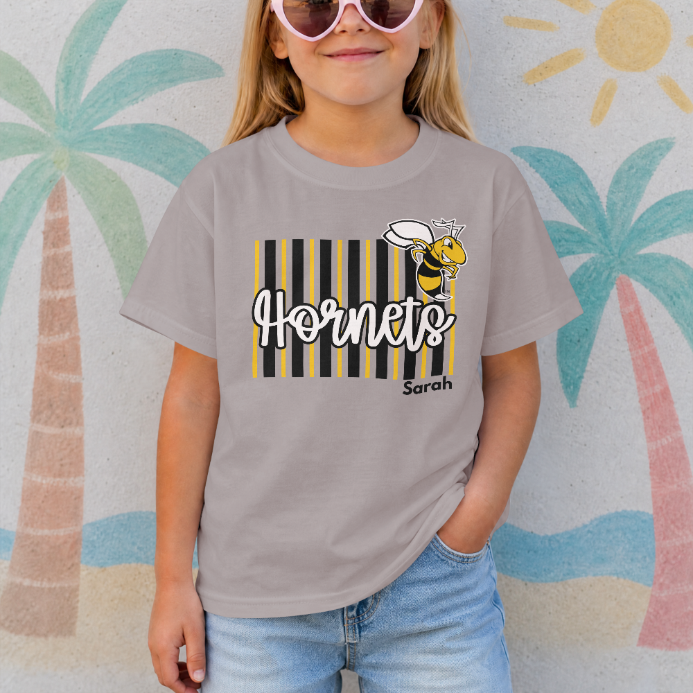 Horace Hornets Youth Personalized Spirit Tee | Bella + Canvas