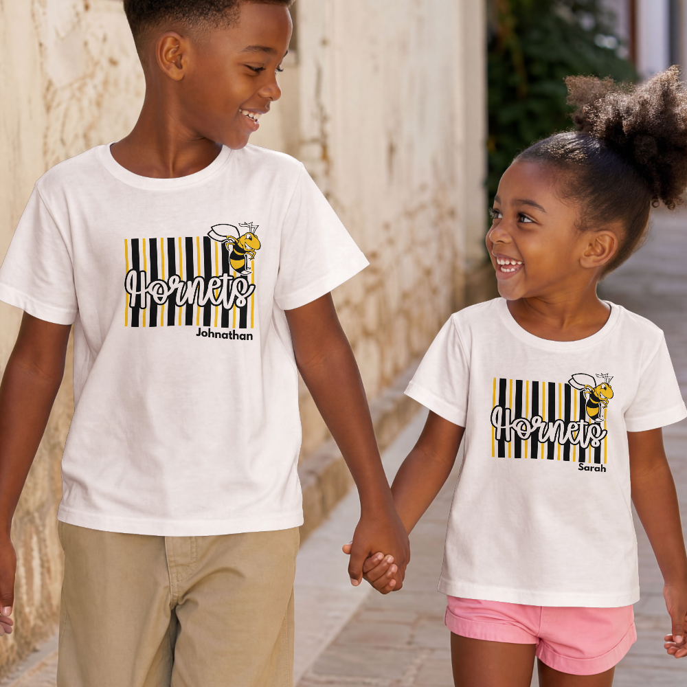 Horace Hornets Youth Personalized Spirit Tee | Bella + Canvas