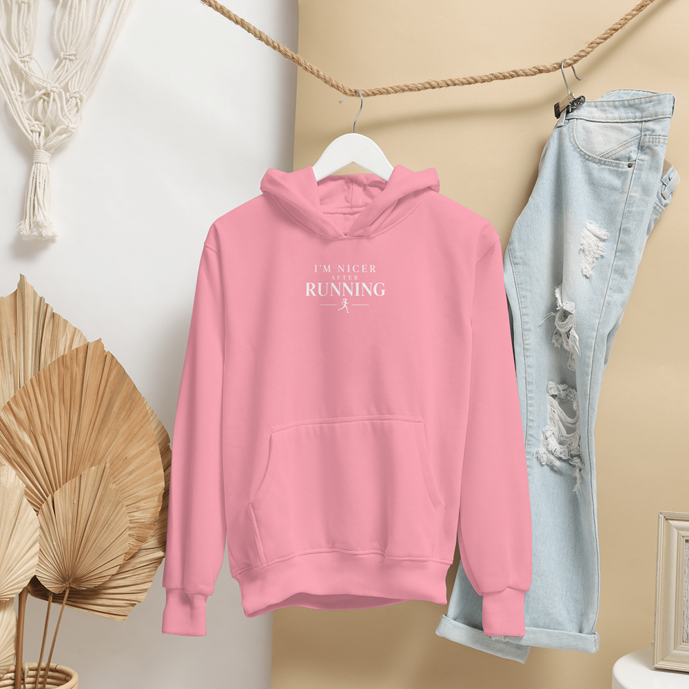 I’m Nicer After Running Hoodie | Gildan 18500 hoodie