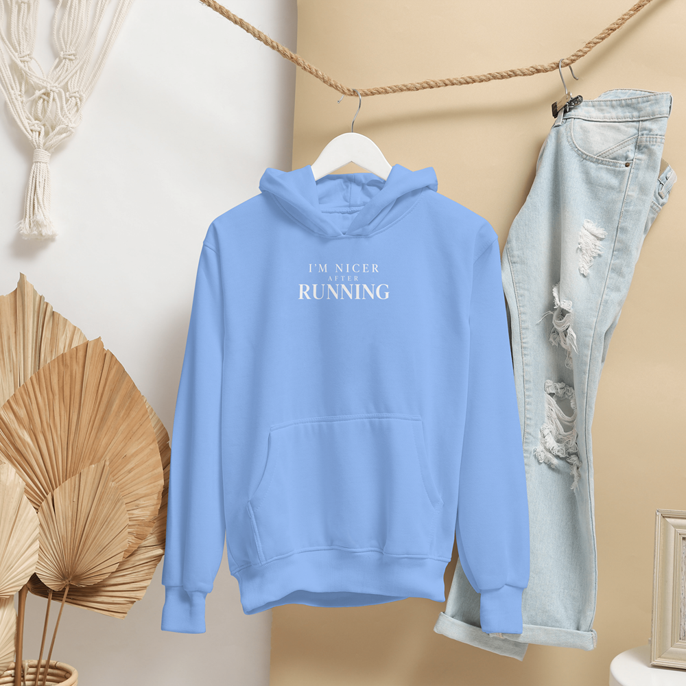 I’m Nicer After Running Hoodie | Gildan 18500 hoodie