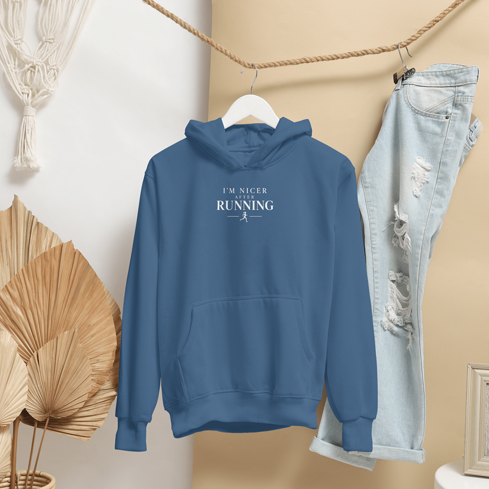 I’m Nicer After Running Hoodie | Gildan 18500 hoodie