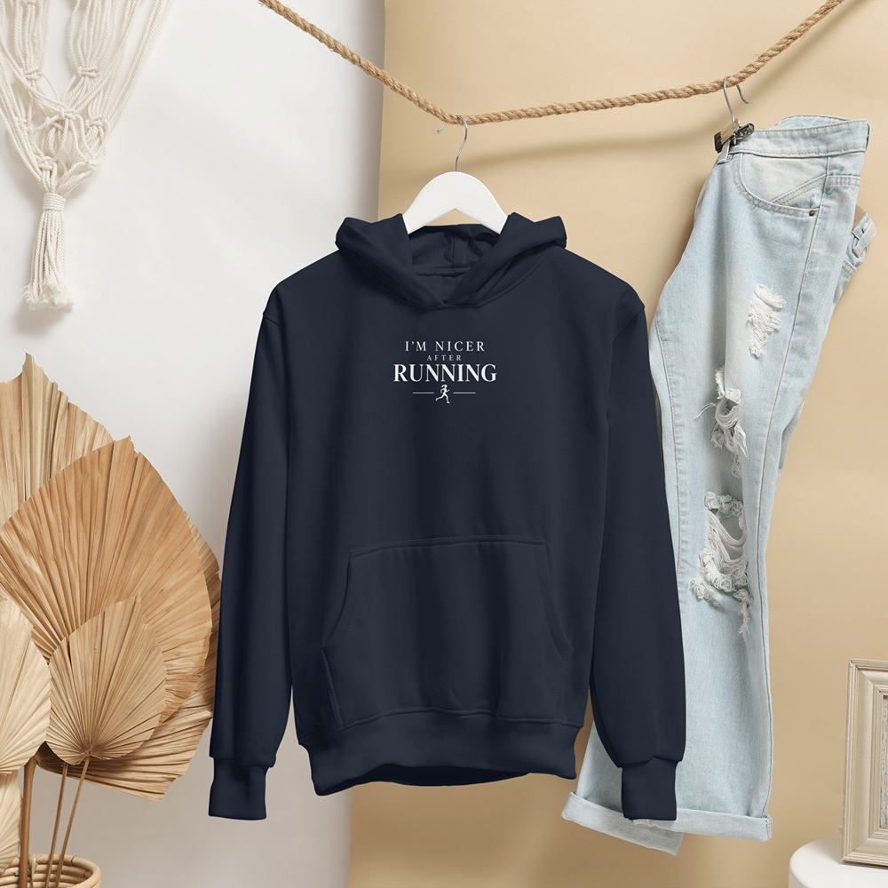 I’m Nicer After Running Hoodie | Gildan 18500 hoodie