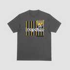 Meadowlark Leopard Striped Youth Tee, Fun Graphic Shirt for Kids, School Mascot Tshirt